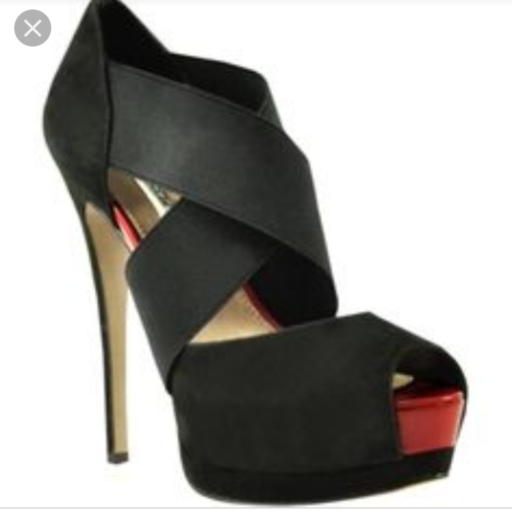Black and Red Platform Heels